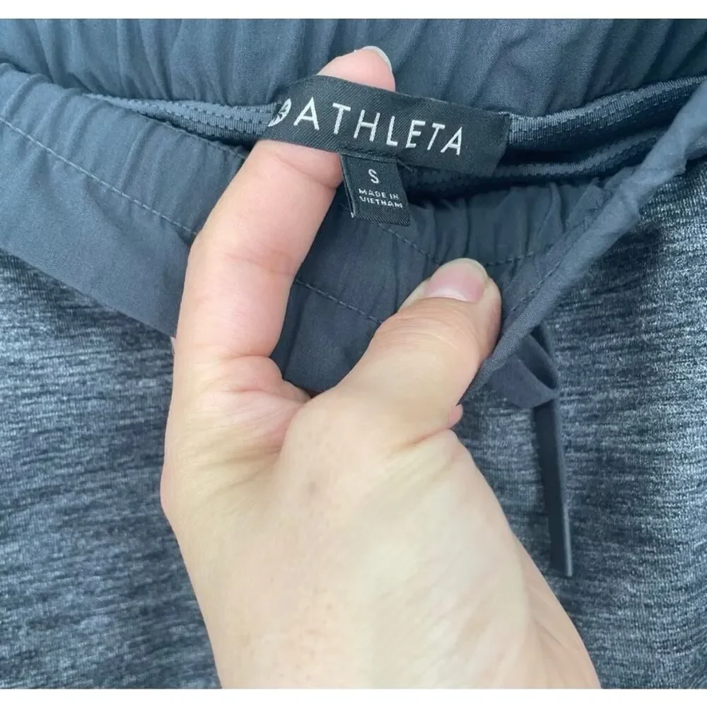 Athleta Skort Gray Athletic Skirt Built In Shorts Drawstring Waist Activewear S